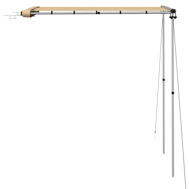 Markizė nameliui ant ratų, smėlio spalvos, 1,2x2x2,15m