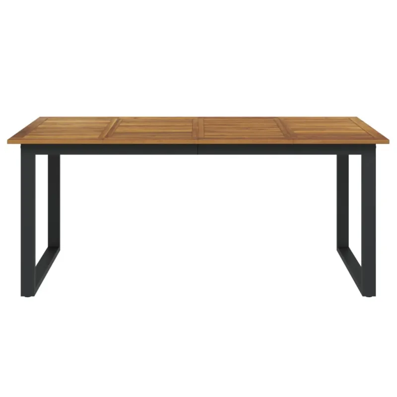 Sodo stalas su U formos kojomis, 180x90x75cm, akacijos masyvas