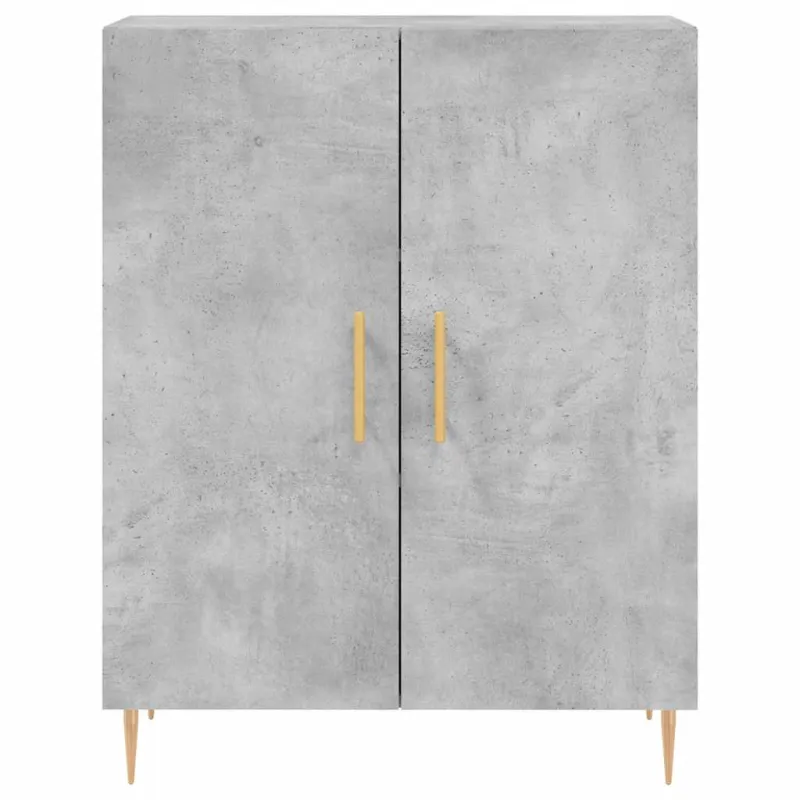 Šoninė spintelė, betono pilka, 69,5x34x90cm, apdirbta mediena