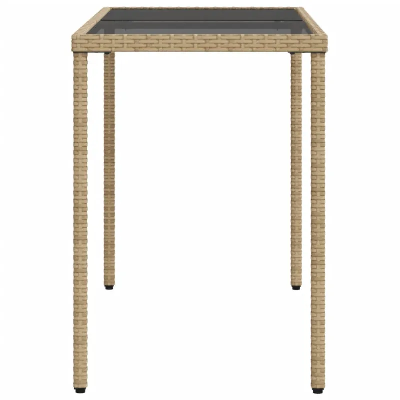 Pöytä lasipintaisella työpöydällä, hiekka, 115x54x74cm, PE-ratasta