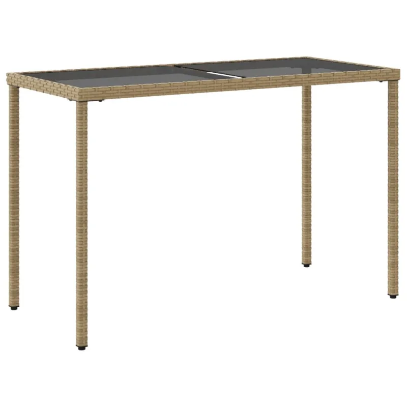 Pöytä lasipintaisella työpöydällä, hiekka, 115x54x74cm, PE-ratasta
