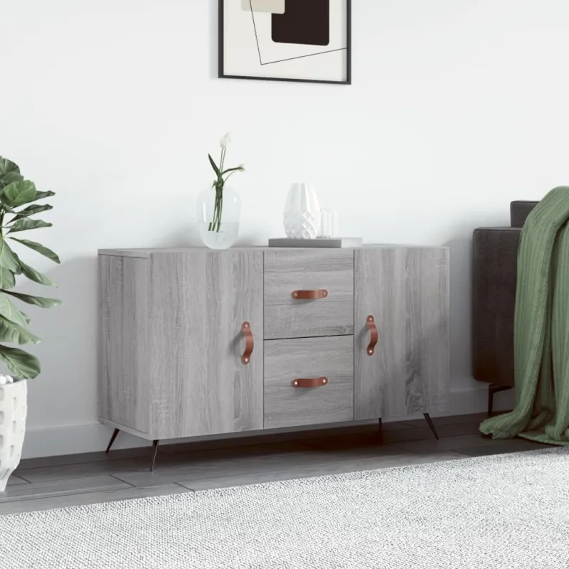 Šoninė spintelė, pilka ąžuolo, 100x36x60cm, apdirbta mediena