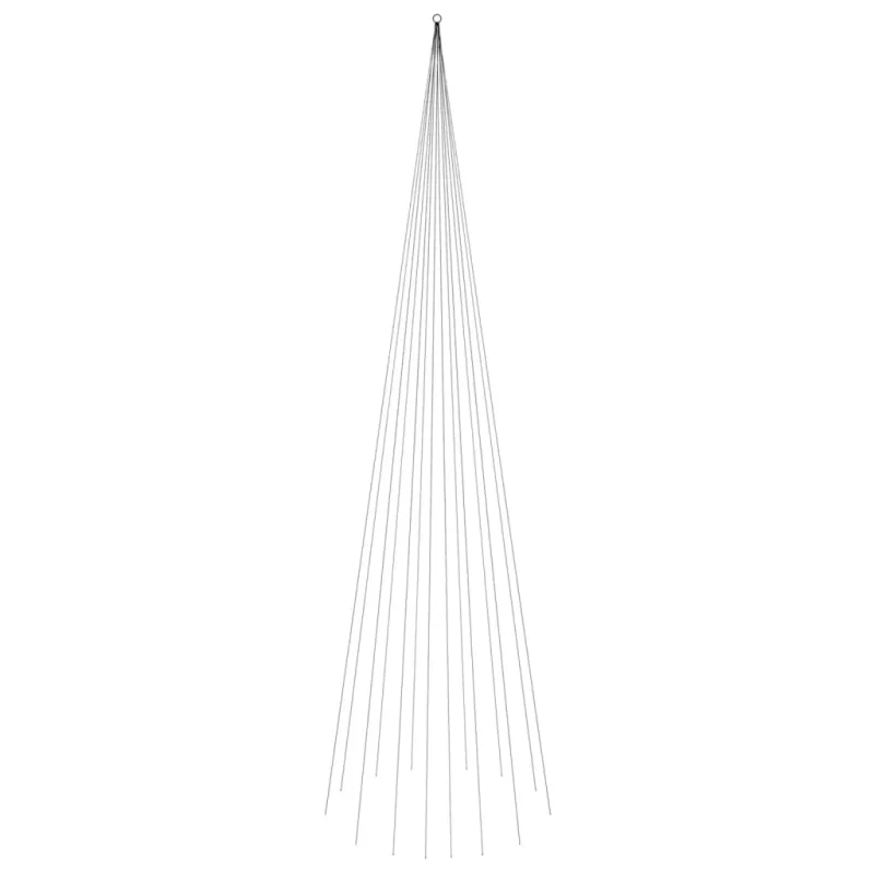 Kalėdų eglutė ant vėliavos stiebo, 800cm, 1134 šiltos LED