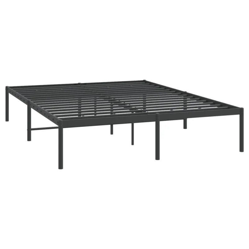 Metalinis lovos rėmas, juodos spalvos 150x200 cm