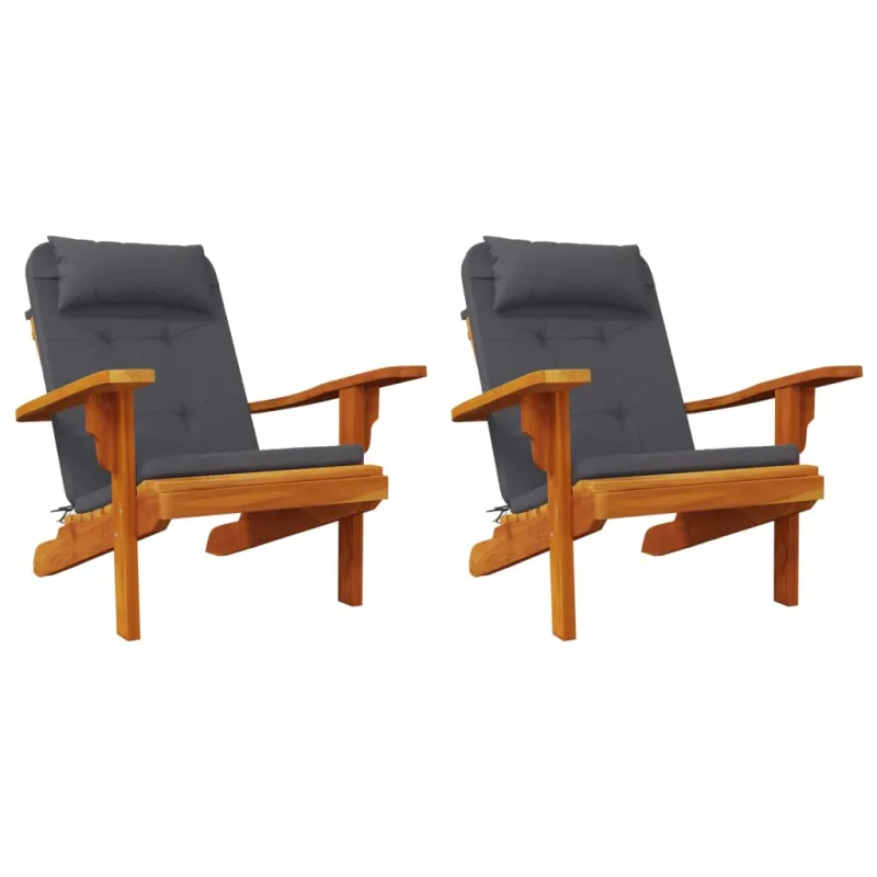 Adirondack kėdės pagalvėlės, 2vnt., antracito, oksfordo audinys