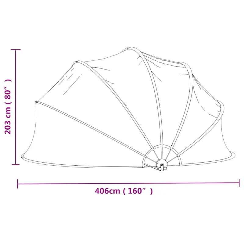 Skliautas baseinui, 406x203cm, PVC, apskritas