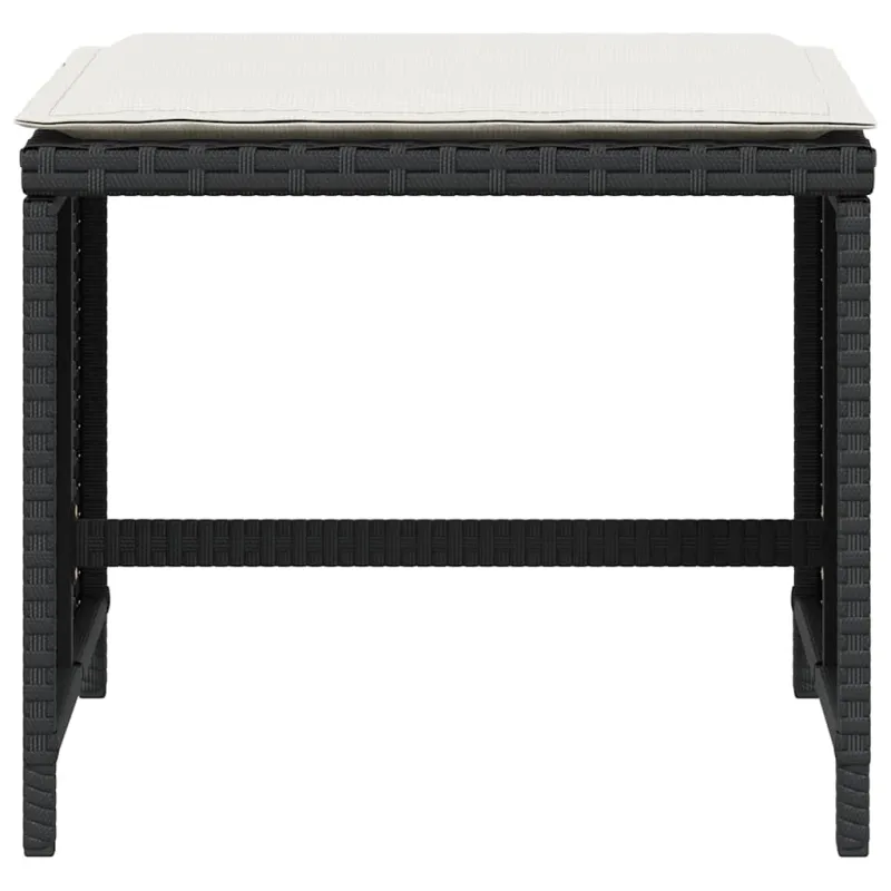 Sodo komplekti, 5 osaa, musta, polyrattana, sisä- ja ulkokäyttöön, sisältää tyynyt