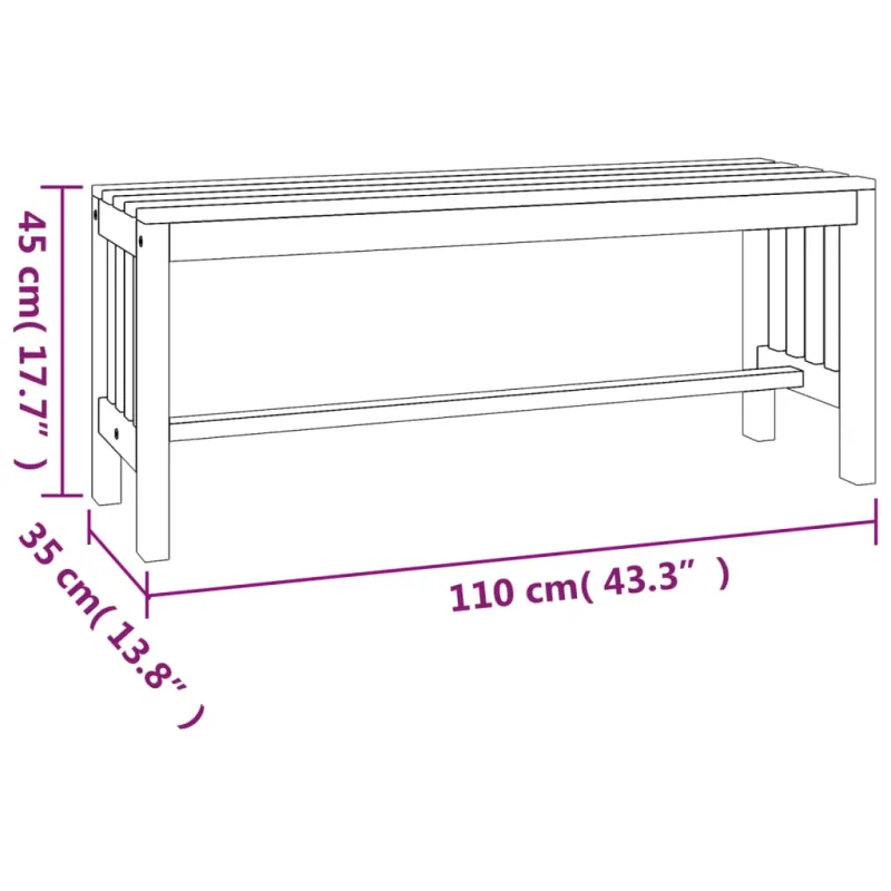 Sodo suoliukas, 110cm, eukalipto medienos masyvas