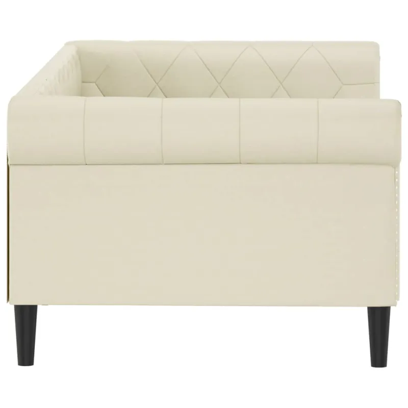 Sofa, kreminės spalvos, 80x200cm, dirbtinė oda