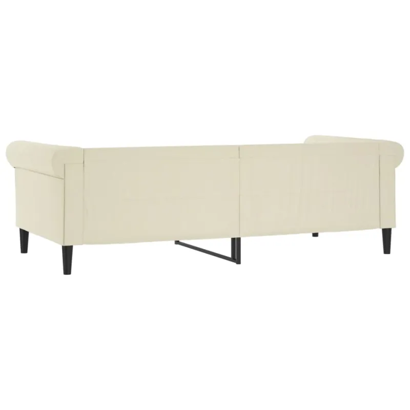 Sofa, kreminės spalvos, 80x200cm, dirbtinė oda