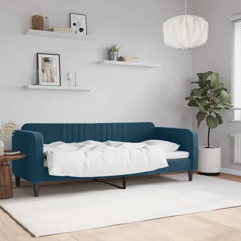 Sofa, mėlynos spalvos, 80x200cm, aksomas