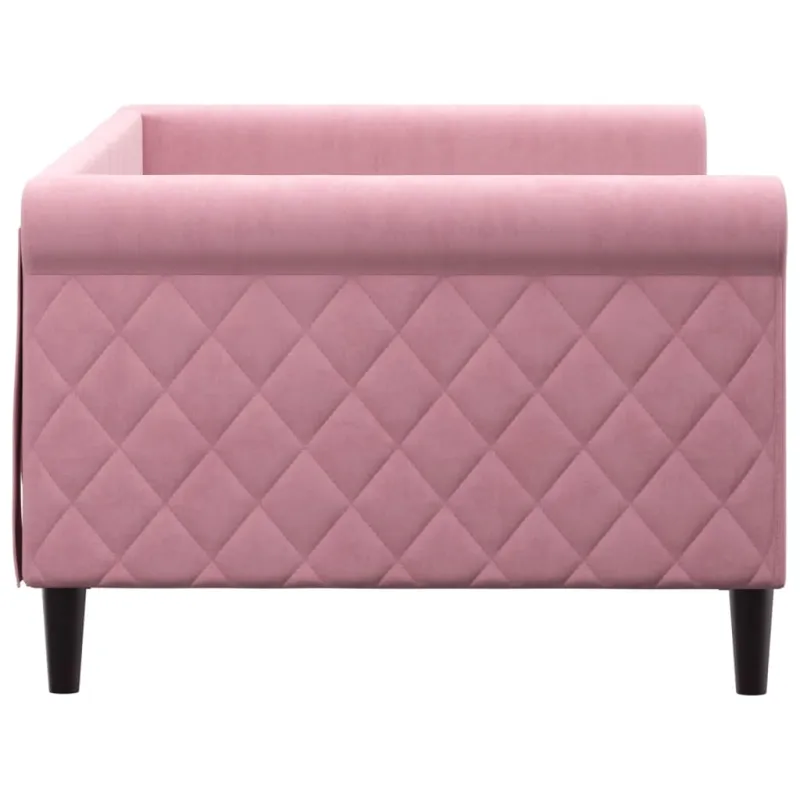 Sofa, rožinės spalvos, 90x200cm, aksomas