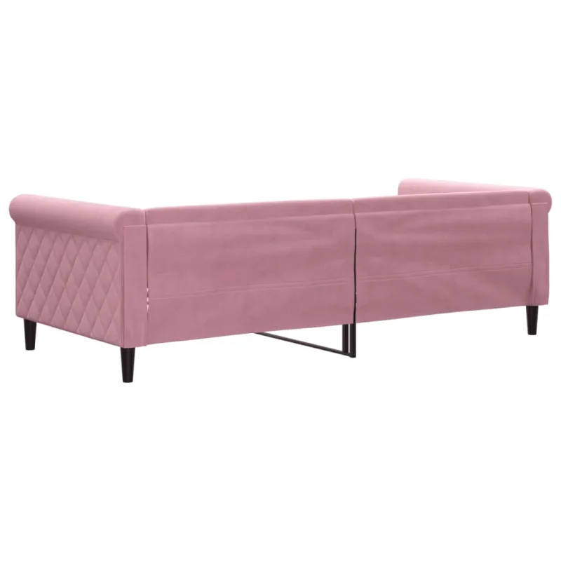 Sofa, rožinės spalvos, 90x200cm, aksomas