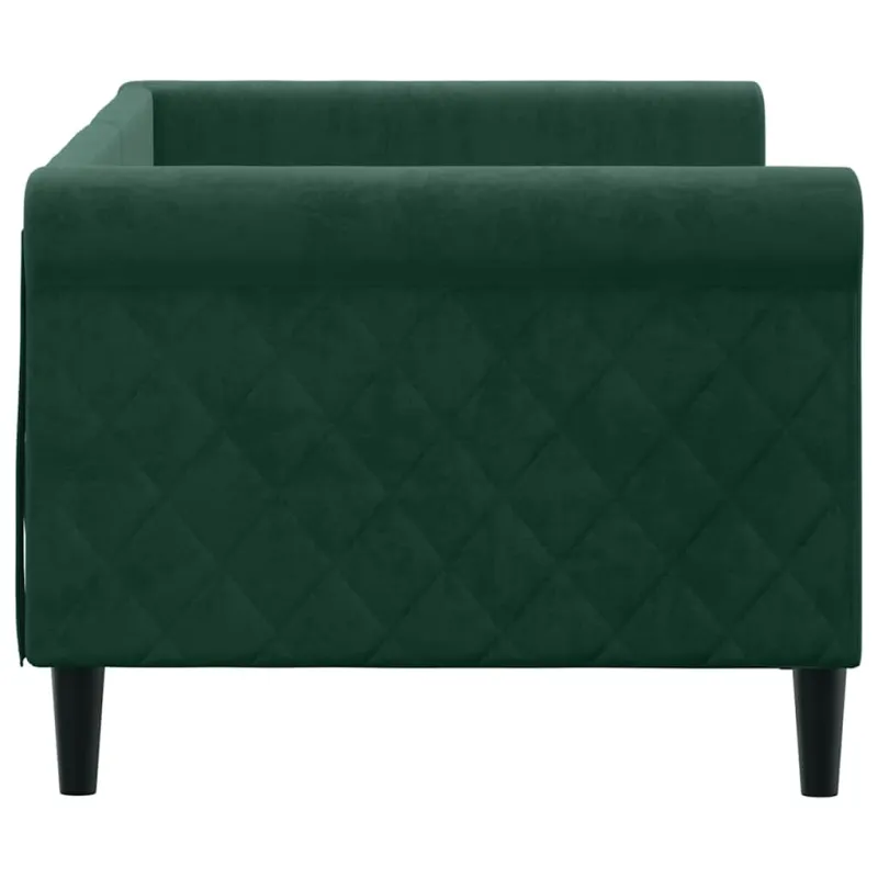 Sofa, tamsiai žalios spalvos, 80x200cm, aksomas