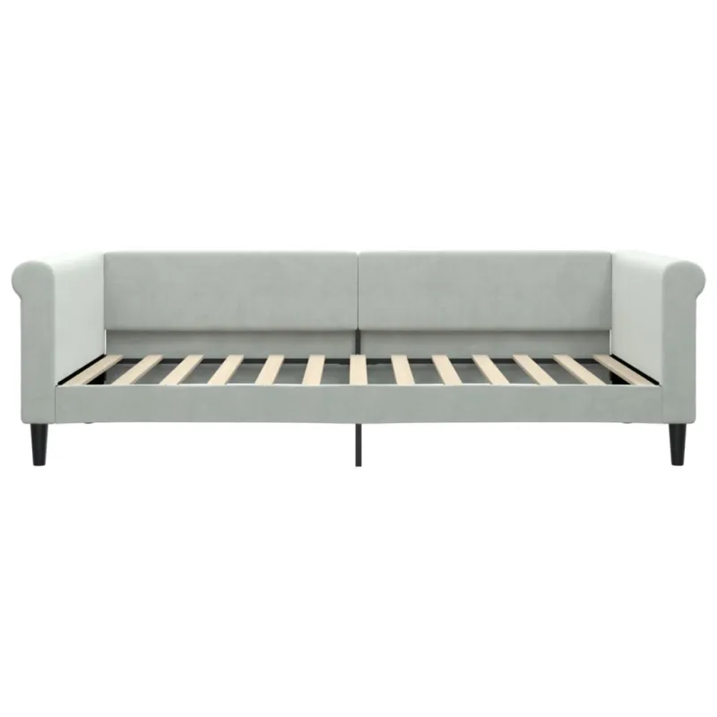 Sofa, šviesiai pilkos spalvos, 100x200cm, aksomas