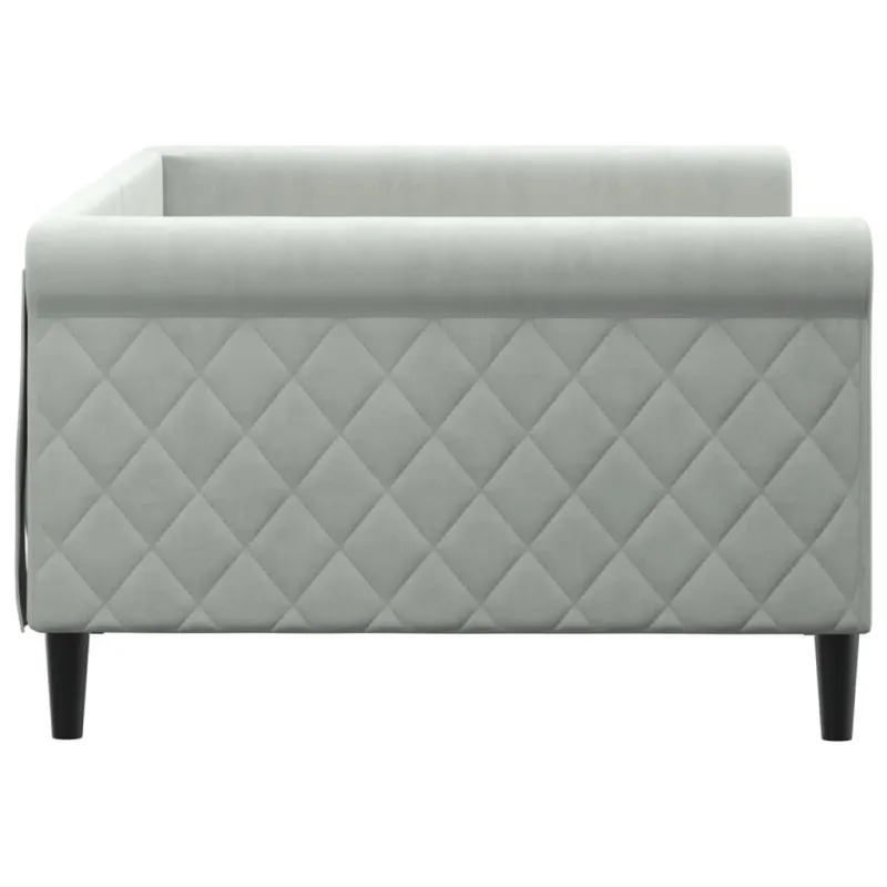 Sofa, šviesiai pilkos spalvos, 100x200cm, aksomas