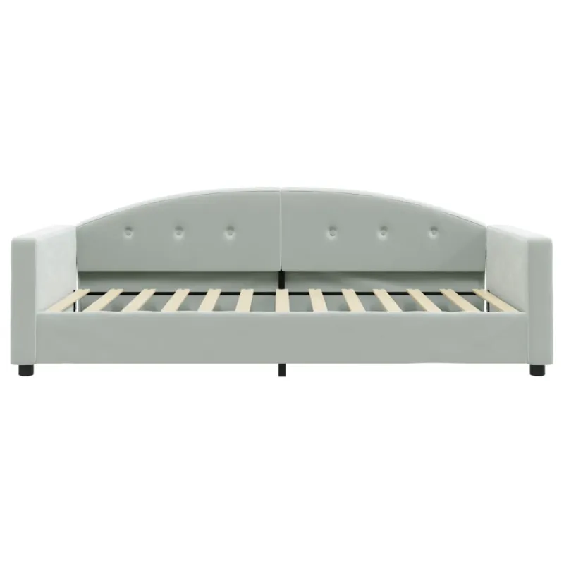 Sofa, šviesiai pilkos spalvos, 100x200cm, aksomas