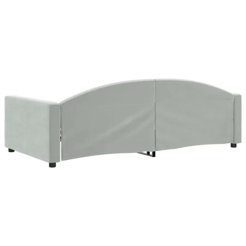 Sofa, šviesiai pilkos spalvos, 100x200cm, aksomas