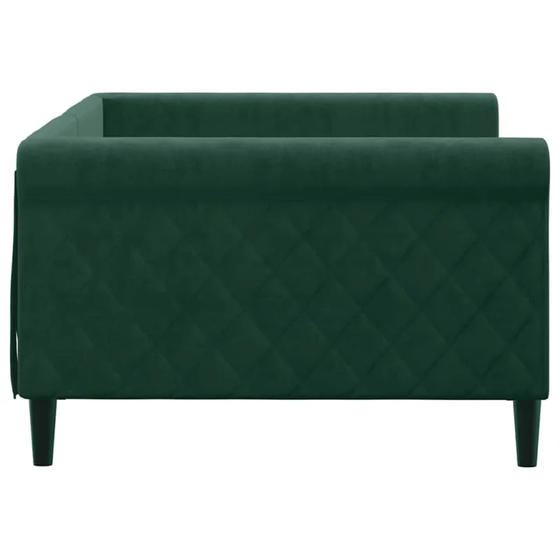 Sofa, tamsiai žalios spalvos, 100x200cm, aksomas