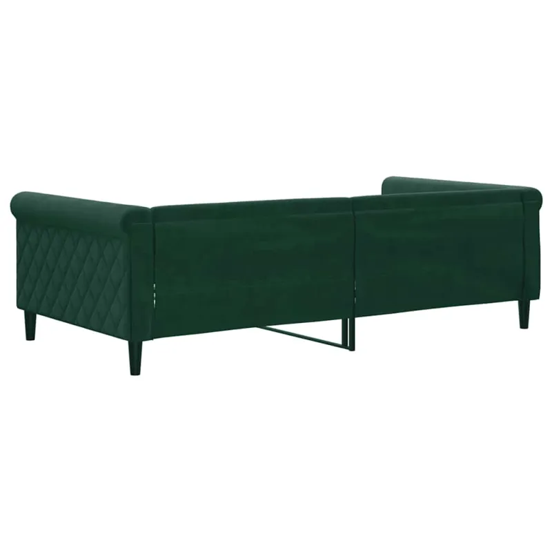 Sofa, tamsiai žalios spalvos, 100x200cm, aksomas