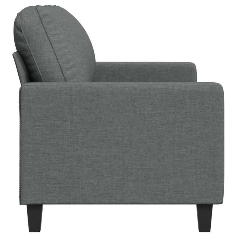 Dvivietė sofa, tamsiai pilkos spalvos, 140cm, audinys