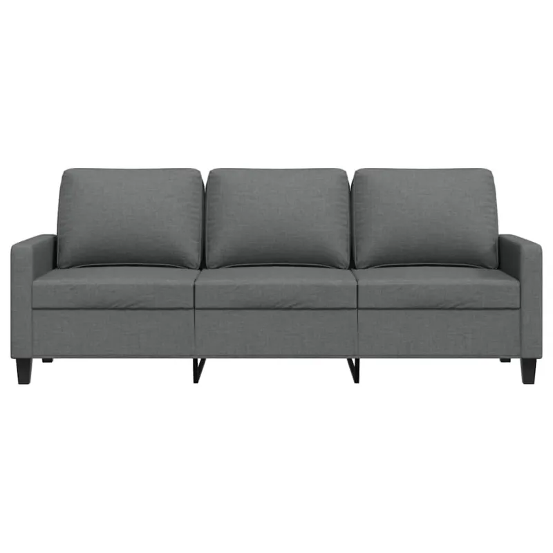Trivietė sofa, tamsiai pilkos spalvos, 180cm, audinys