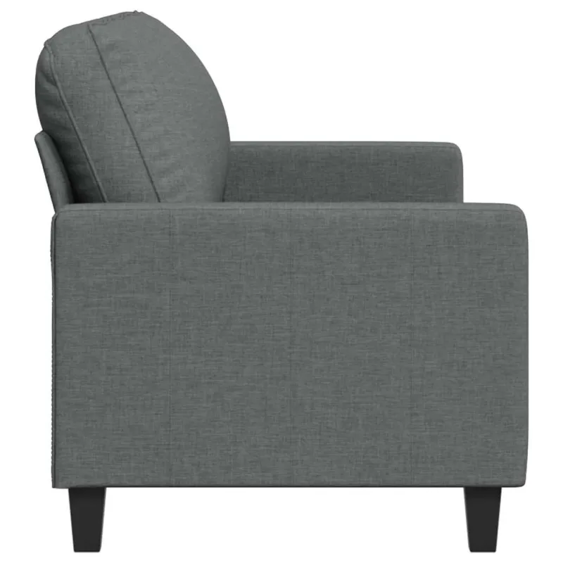 Trivietė sofa, tamsiai pilkos spalvos, 180cm, audinys