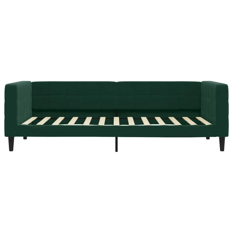 Sofa, tamsiai žalios spalvos, 90x200cm, aksomas