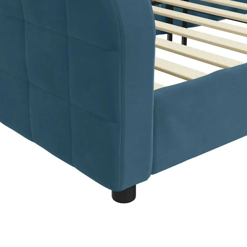 Sofa, mėlynos spalvos, 80x200cm, aksomas