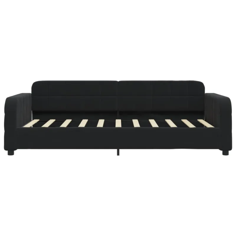 Sofa, juodos spalvos, 90x190cm, aksomas