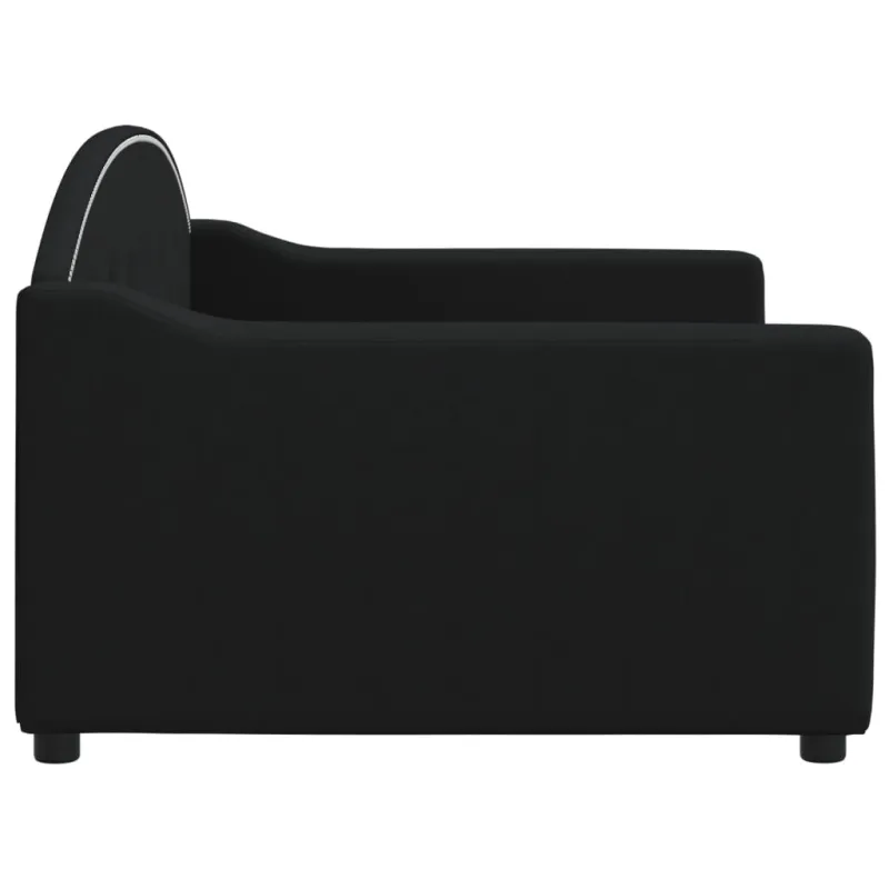 Sofa, juodos spalvos, 90x190cm, audinys