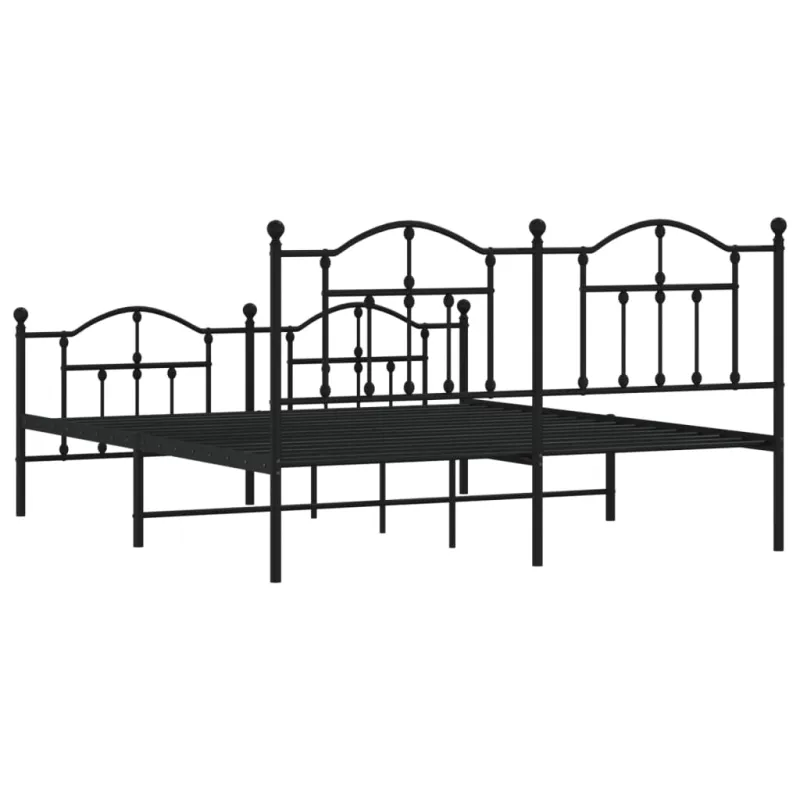 Lovos rėmas be čiužinio, juodas, 180x200cm, metalas