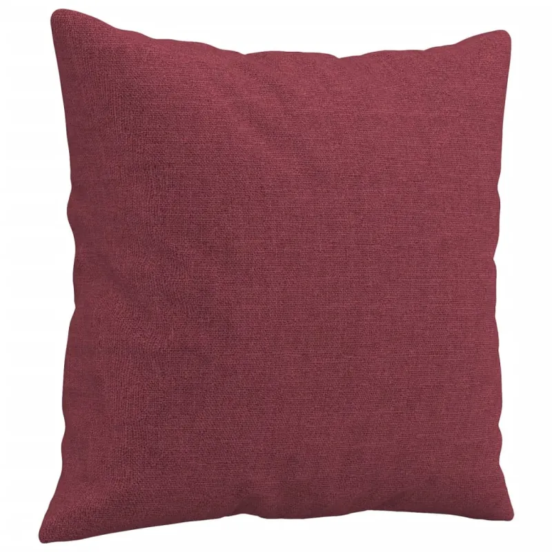 Dvivietė sofa su pagalvėlėmis, raudonojo vyno, 140cm, audinys