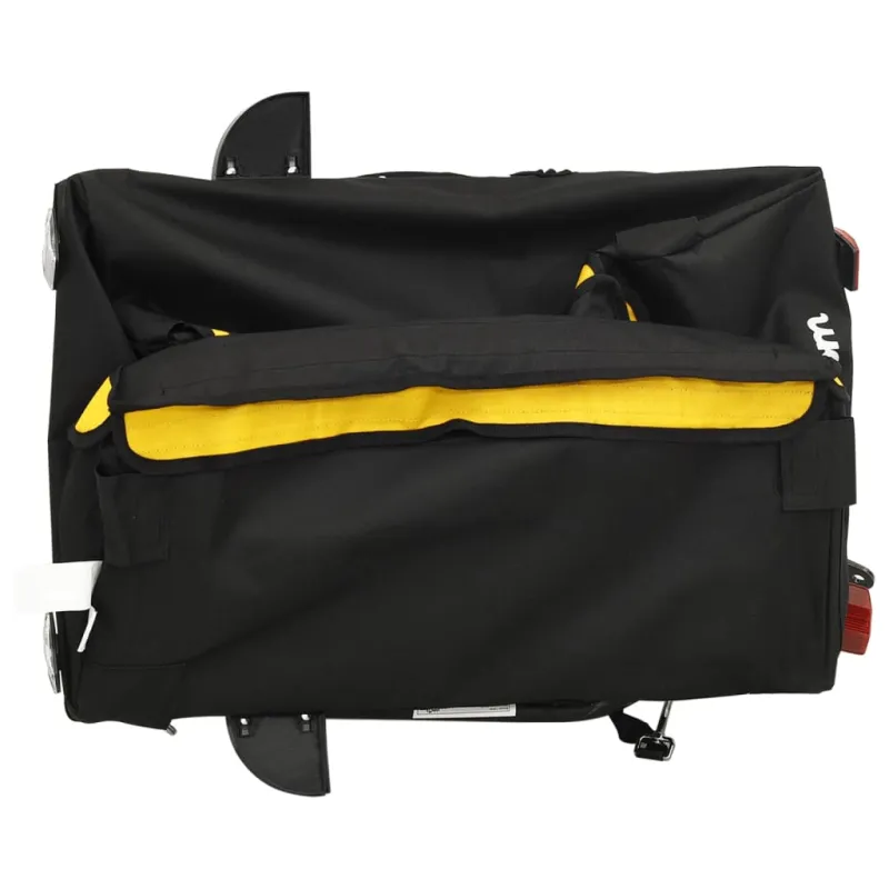 Dviračio priekaba, juodos ir geltonos spalvos, 30kg, geležis