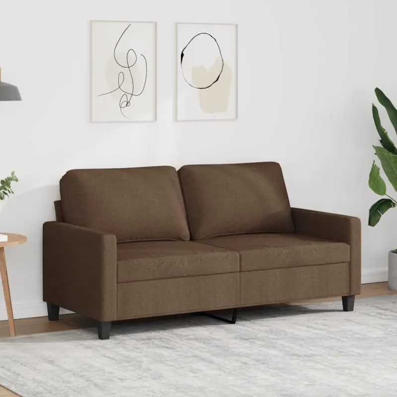 Dvivietė sofa, rudos spalvos, 140cm, audinys