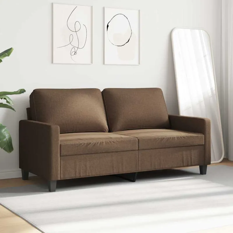 Dvivietė sofa, rudos spalvos, 140cm, audinys