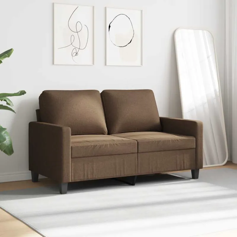 Dvivietė sofa, rudos spalvos, 120cm, audinys