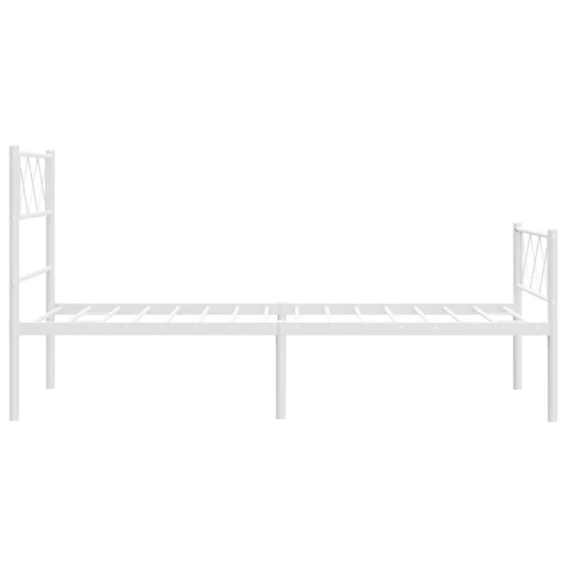 Lovos rėmas su galvūgaliu/kojūgaliu, baltas, 90x200cm, metalas