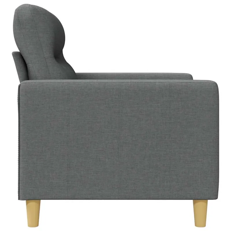 Dvivietė sofa, tamsiai pilkos spalvos, 140cm, audinys