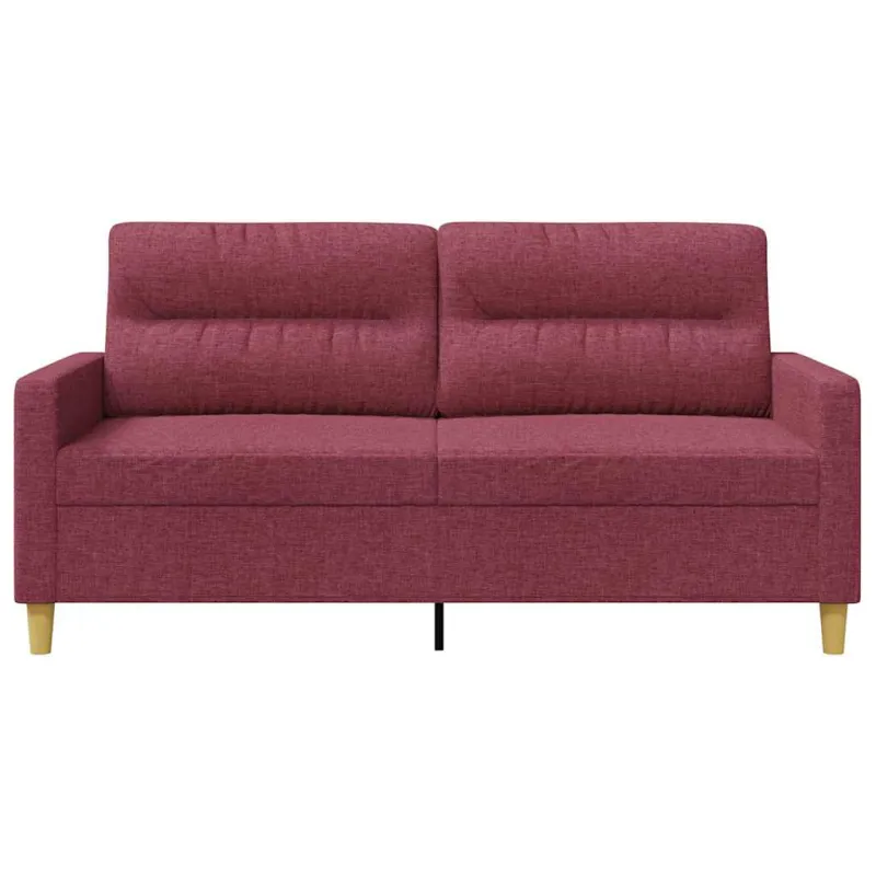 Dvivietė sofa, raudonojo vyno spalvos, 140cm, audinys