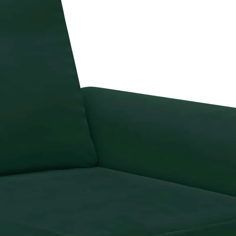 Sofos komplektas su pagalvėmis, 3 dalių, žalias, aksomas