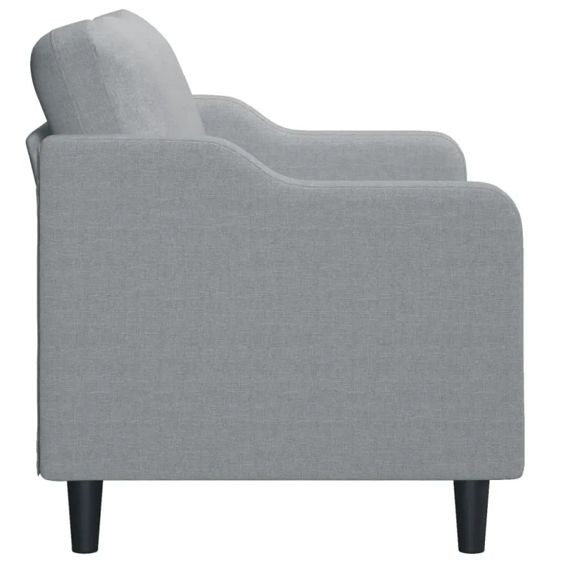 Dvivietė sofa, šviesiai pilkos spalvos, 140cm, audinys