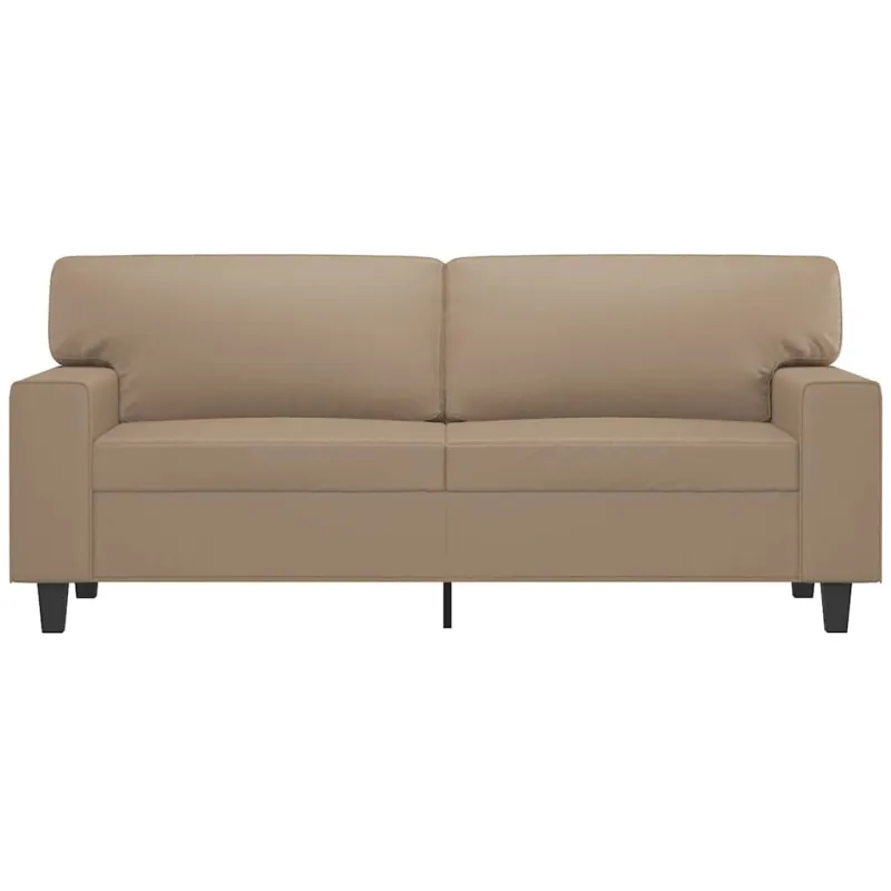 Dvivietė sofa, kapučino spalvos, 140cm, dirbtinė oda