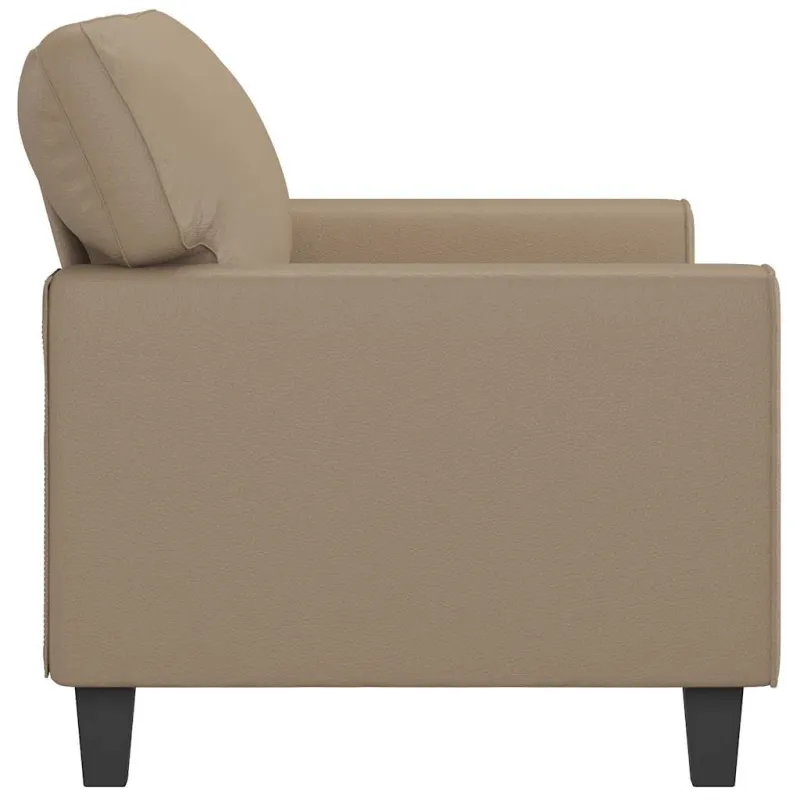 Dvivietė sofa, kapučino spalvos, 140cm, dirbtinė oda