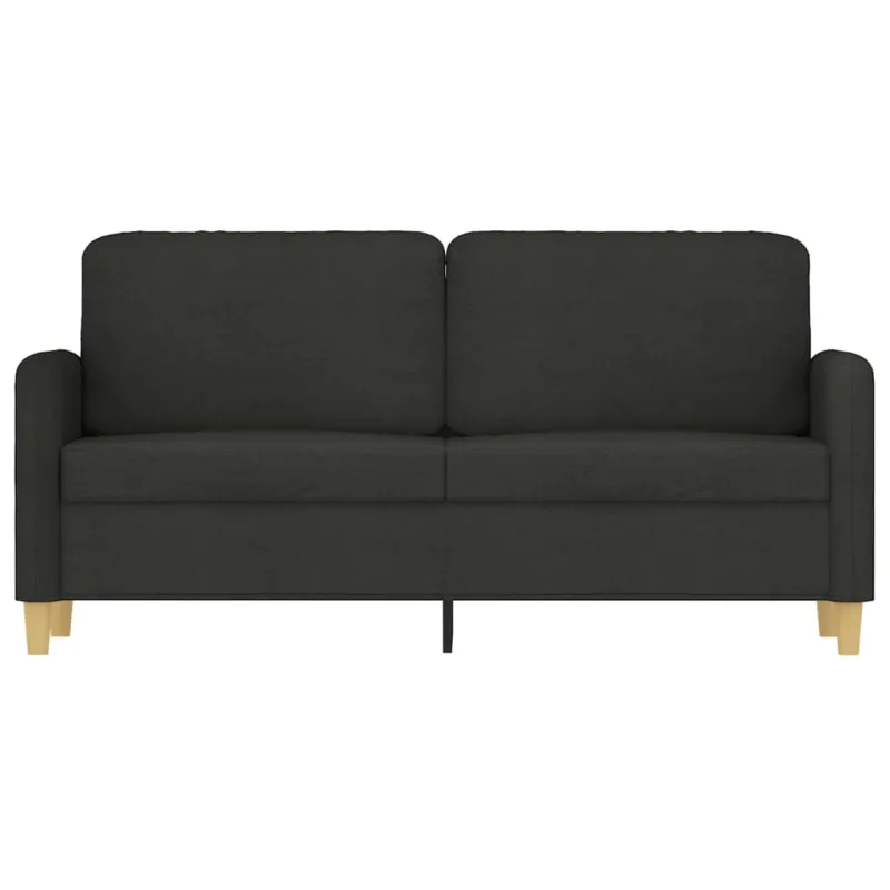Dvivietė sofa, juodos spalvos, 140cm, audinys