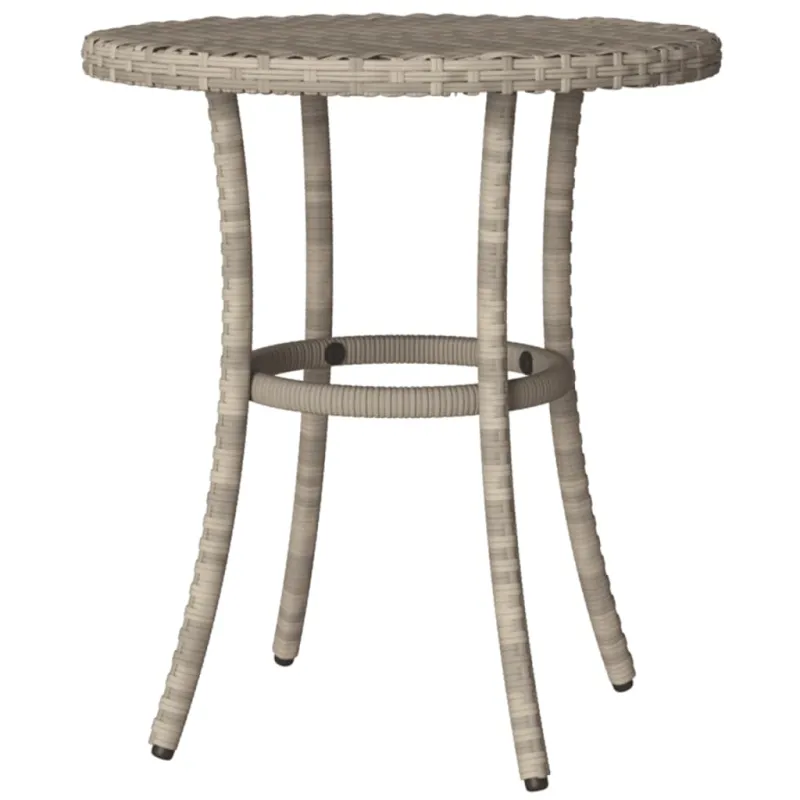 Bistro-Setti pehmusteilla, 3-os osat, harmaa, polyrattani