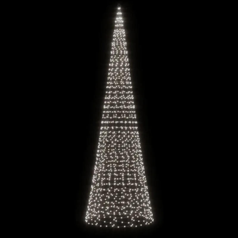 LED Kalėdų eglutė 1534 LED šaltai balta 500 cm