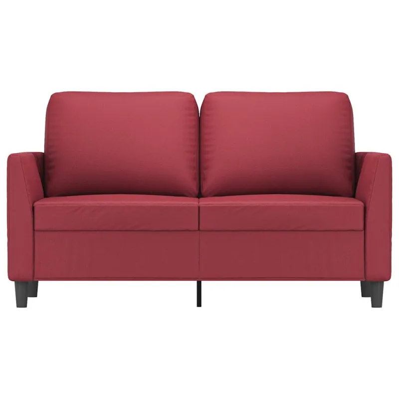 Dvivietė sofa, raudonojo vyno spalvos, 120cm, dirbtinė oda