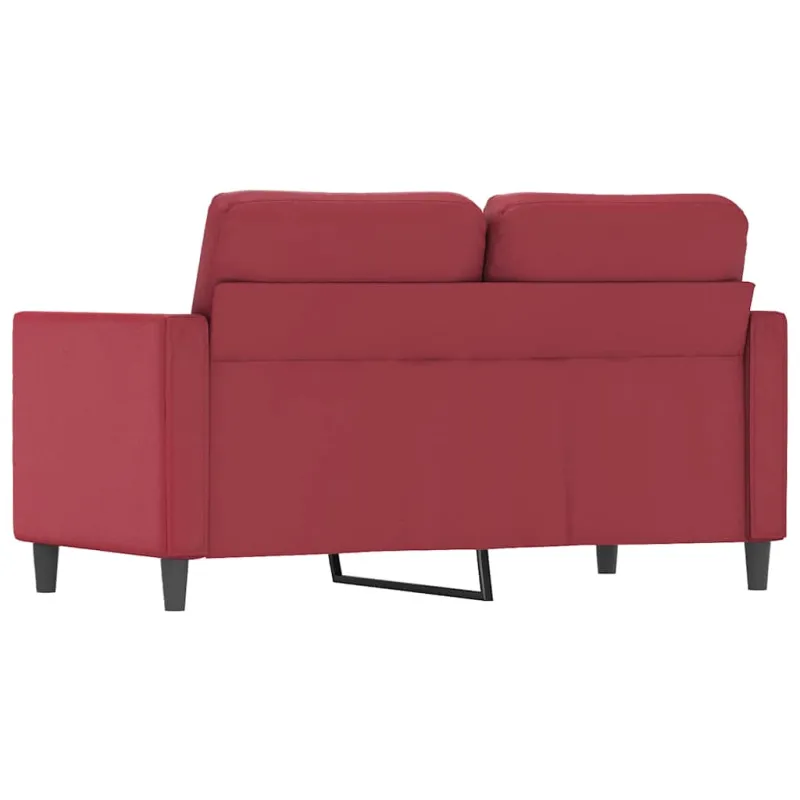 Dvivietė sofa, raudonojo vyno spalvos, 120cm, dirbtinė oda