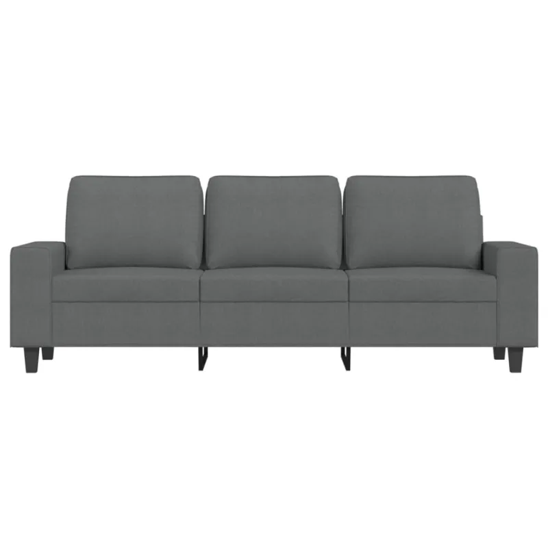 Trivietė sofa, tamsiai pilkos spalvos, 180cm, audinys